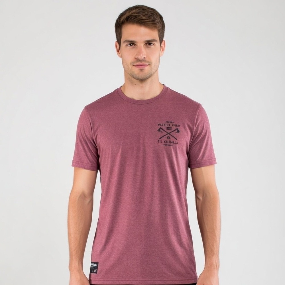 Howitzer‎ Shirt Mens Small Pink Warrior Spirit Til Valhalla Graphic Crewneck Tee